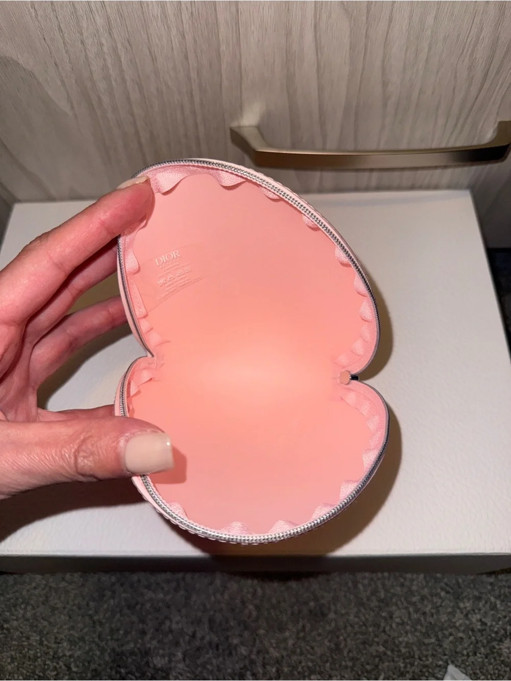 Dior Soft Pink Round CD Crossbody Phone Case